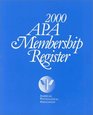 2000 Apa Membership Register