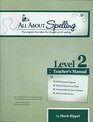 All About Spelling Level 2 Teacher's Manual