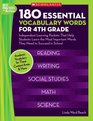 180 Essential Vocabulary Words for 4th Grade Independent Learning Packets That Help Students Learn the Most Important Words They Need to Succeed in School