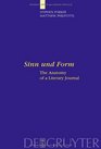 Sinn und Form The Anatomy of a Literary Journal