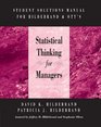 Student Solutions Manual for Statistical Thinking for Managers