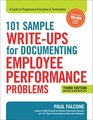 101 Sample WriteUps for Documenting Employee Performance Problems A Guide to Progressive Discipline  Termination