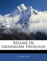 Rsum De Grammaire Franaise