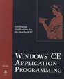 Windows Ce Programming Developing Applications for the Handheld PC