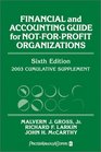 Financial and Accounting Guide for NotForProfit Organizations 2003 Cumulative Supplement