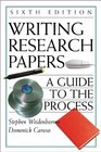 Writing Research Papers  A Guide to the Process with 2001 APA Update