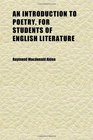 An Introduction to Poetry for Students of English Literature