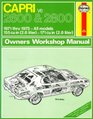 Capri V6 2600  2800 Owners Workshop Manual 1971 thru 1975