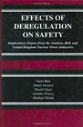 Effects of Deregulation on Safety Implications Drawn from the Aviation Rail and United Kingdom Nuclear Power Industries