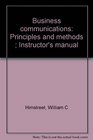 Business communications Principles and methods  Instructor's manual