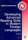 Developing Advanced Readings Skills in Modern Foreign Language Languages