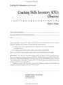 Coaching for Commitment  Coaching Skills Inventory  Observer