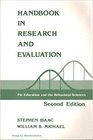 Handbook in Research and Evaluation A Collection of Principles Methods and Strategies