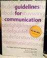 Guidelines for Communication The Right Tool for Preparing Great Speeches