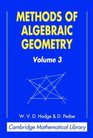 Methods of Algebraic Geometry Vol 3
