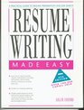 Resume writing made easy