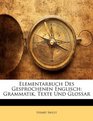 Elementarbuch Des Gesprochenen Englisch Grammatik Texte Und Glossar