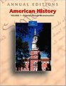 Annual Editions  American History Volume 1