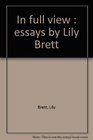 In full view  essays by Lily Brett