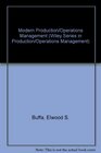 Modern Production/Operations Management 8th Edition
