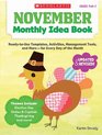 November Monthly Idea Book ReadytoUse Templates Activities Management Tools and More  for Every Day of the Month