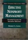 Effective Nonprofit Management  Essential Lessons for Executive Directors