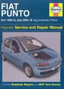 Fiat Punto Petrol Service and Repair Manual Oct 1999 to July 2003