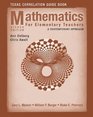 Mathematics for Elementary Teachers Texas Correlationn Guide Book A Contemporary Approach