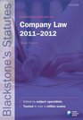 Blackstone's Statutes on Company Law 20112012
