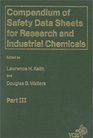 Compendium of Safety Data Sheets for Research and Industrial Chemicals Parts IIII