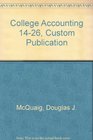 College Accounting 1426 Custom Publication