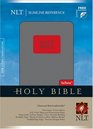 Holy Bible New Living Translation Charcoal/Red Tutone Leatherlike Slimline Reference