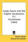AngloSaxon And Old English Vocabularies V1 Vocabularies
