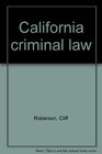 California criminal law