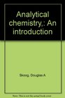 Analytical chemistry An introduction