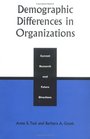 Demographic Differences in Organizations Current Research and Future Directions  Current Research and Future Directions