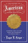 The History of American Higher Education Learning and Culture from the Founding to World War II