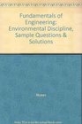 FE Sample Questions and Solutions Environmental Discipline