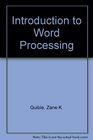Introduction to Word Processing