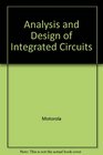 Analysis and Design of Integrated Circuits