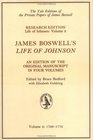 Boswell's Life of Johnson an Edition of the Original Manuscript
