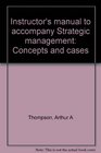 Instructor's manual to accompany Strategic management Concepts and cases
