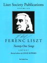 Liszt Society Pub Volume 6 TwentyOne Songs