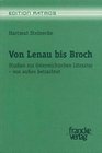 Von Lenau bis Broch Studien zur sterreichischen Literatur  von auen betrachtet