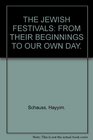 THE JEWISH FESTIVALS FROM THEIR BEGINNINGS TO OUR OWN DAY