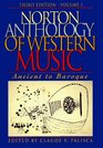 Norton Anthology of Western Music 4th Edition Volume 1  Ancient to Baroque