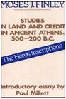 Studies in Land and Credit in Ancient Athens 500200 BC the Horos Inscriptions