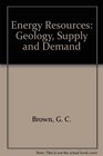 Energy Resources Geology Supply and Demand