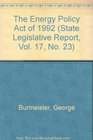The Energy Policy Act of 1992