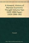 A History of Marxian Economics 19291990